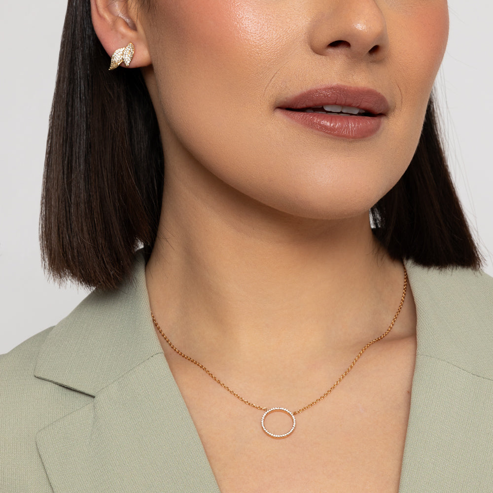 Gold Duo Leaf Earrings