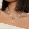Pearl & Crystal Drop Faux Pearl Necklace