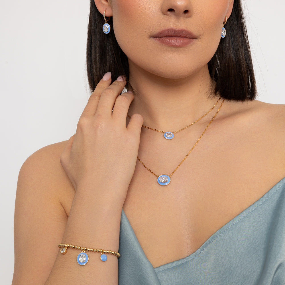 Blue Enamel Bracelet