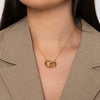 Chunky Interlinking Circles Gold Necklace