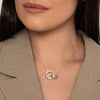 Chunky Interlinking Circles Silver Necklace