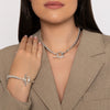 Ring & Toggle Silver Necklace