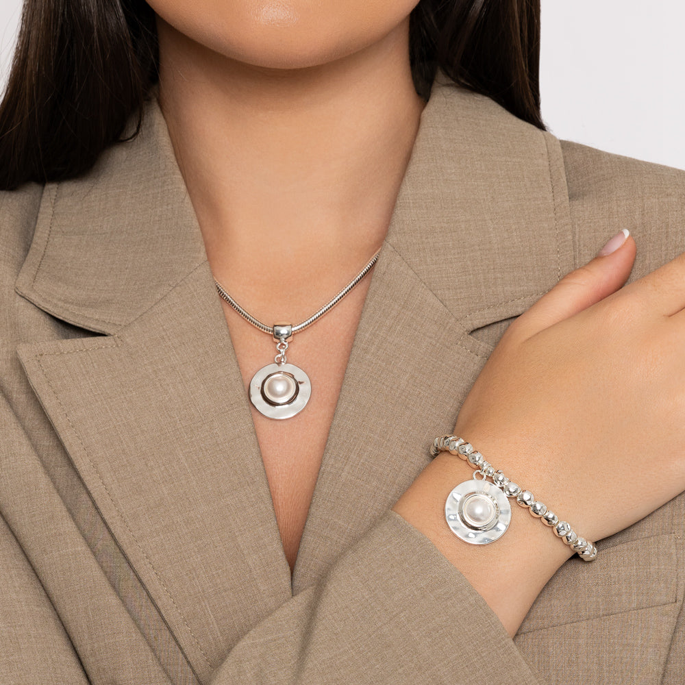 Silver Disc Bracelet