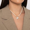 Faux Pearl & Heart Necklace