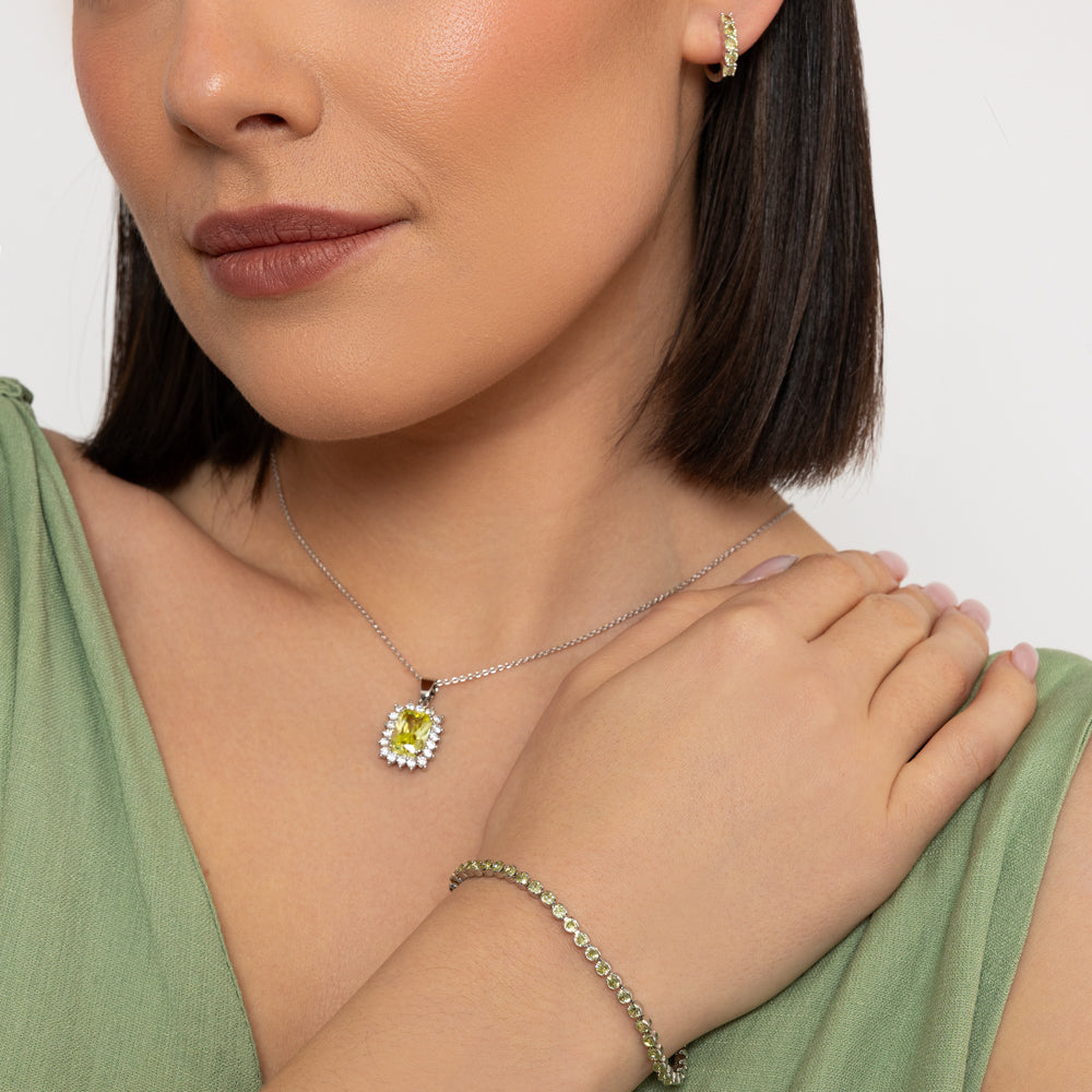 Dakota Apple Green Tennis Bracelet