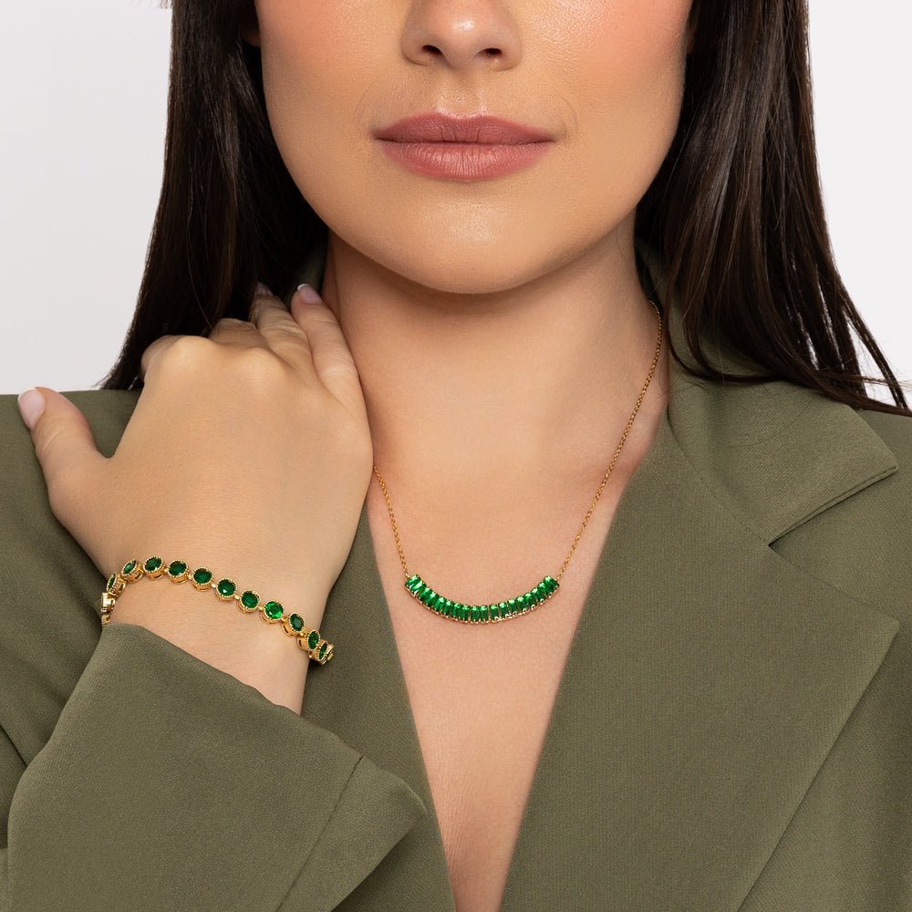 Emerald CZ Necklace