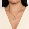 Gold Amazonite Pendant