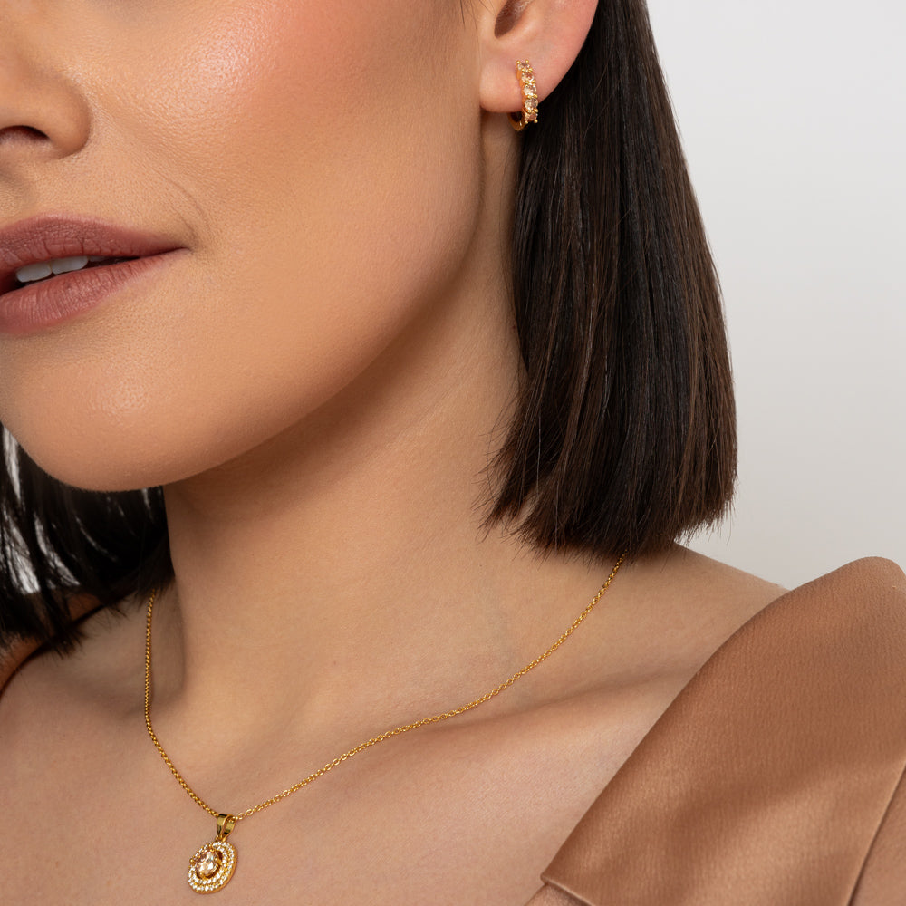 Emmie Champagne CZ Earrings