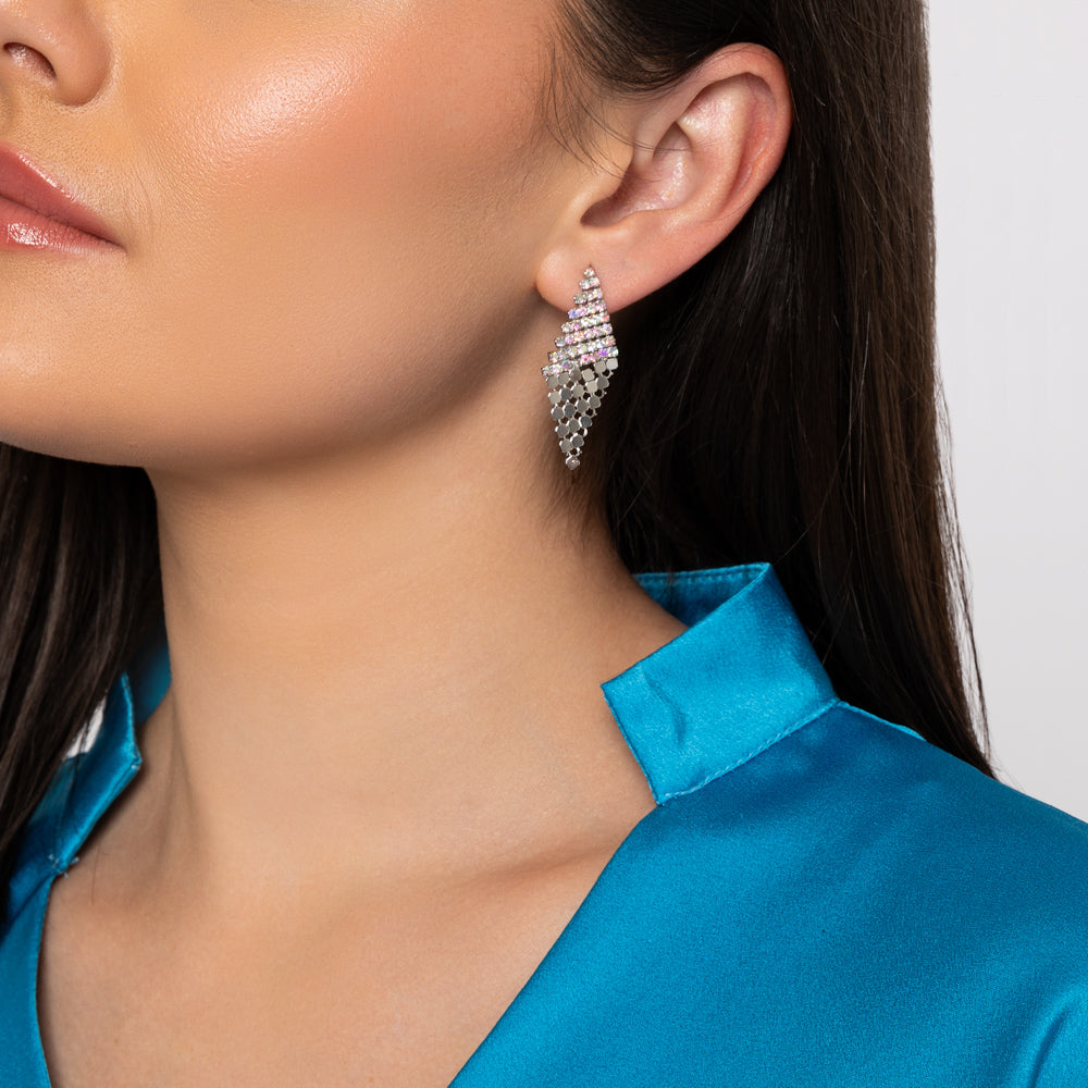Adelina Clear Crystal Drop Earrings
