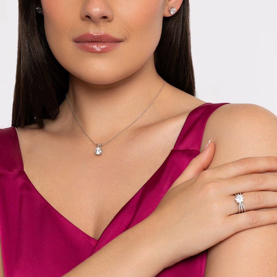 Solitaire Silver Ring #8