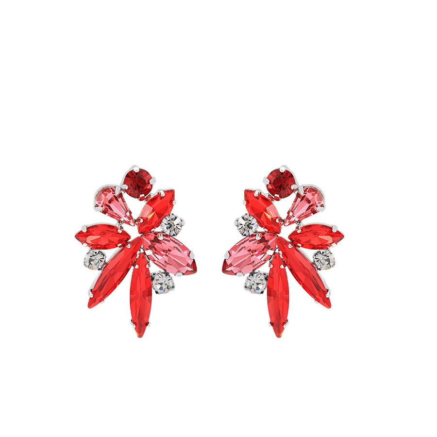 Amani Ruby Crystal Earrings