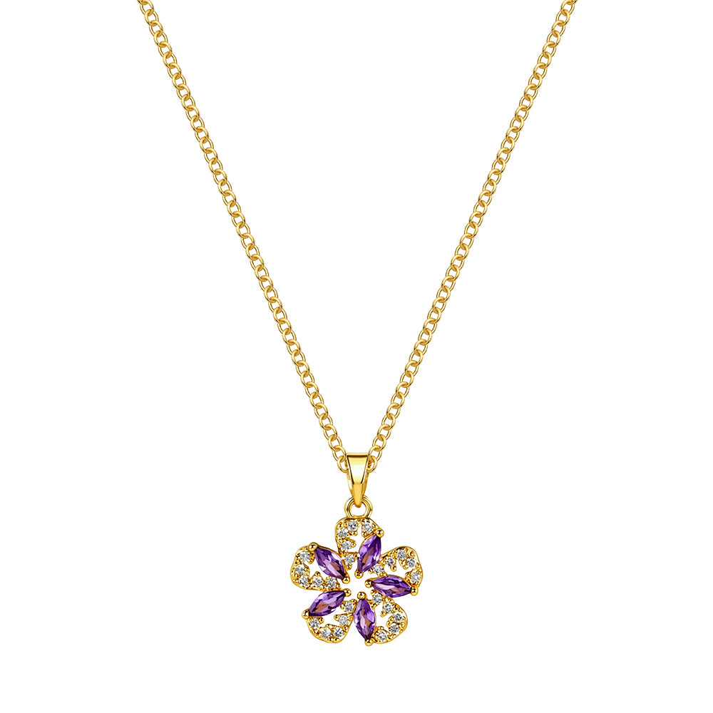 Amethyst Clover Pendant