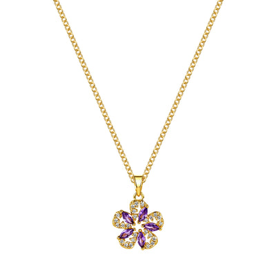 Amethyst Clover Pendant