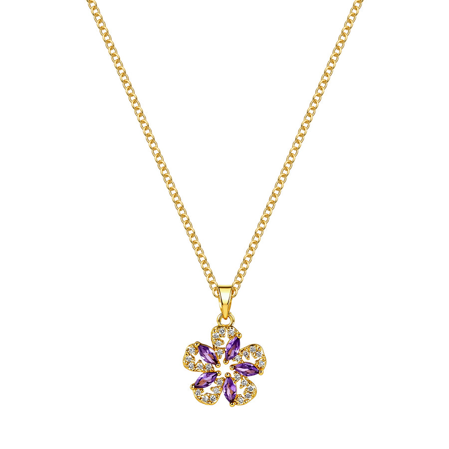 Amethyst Clover Pendant