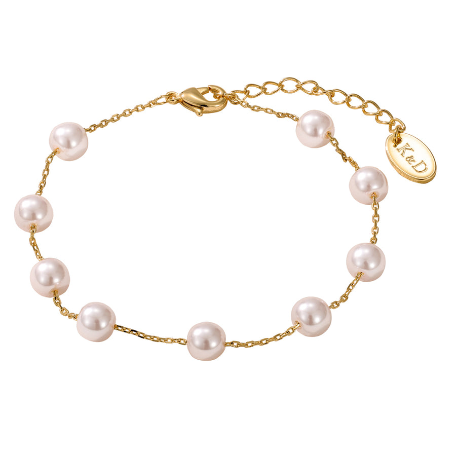 Amora Gold Pearl Bracelet