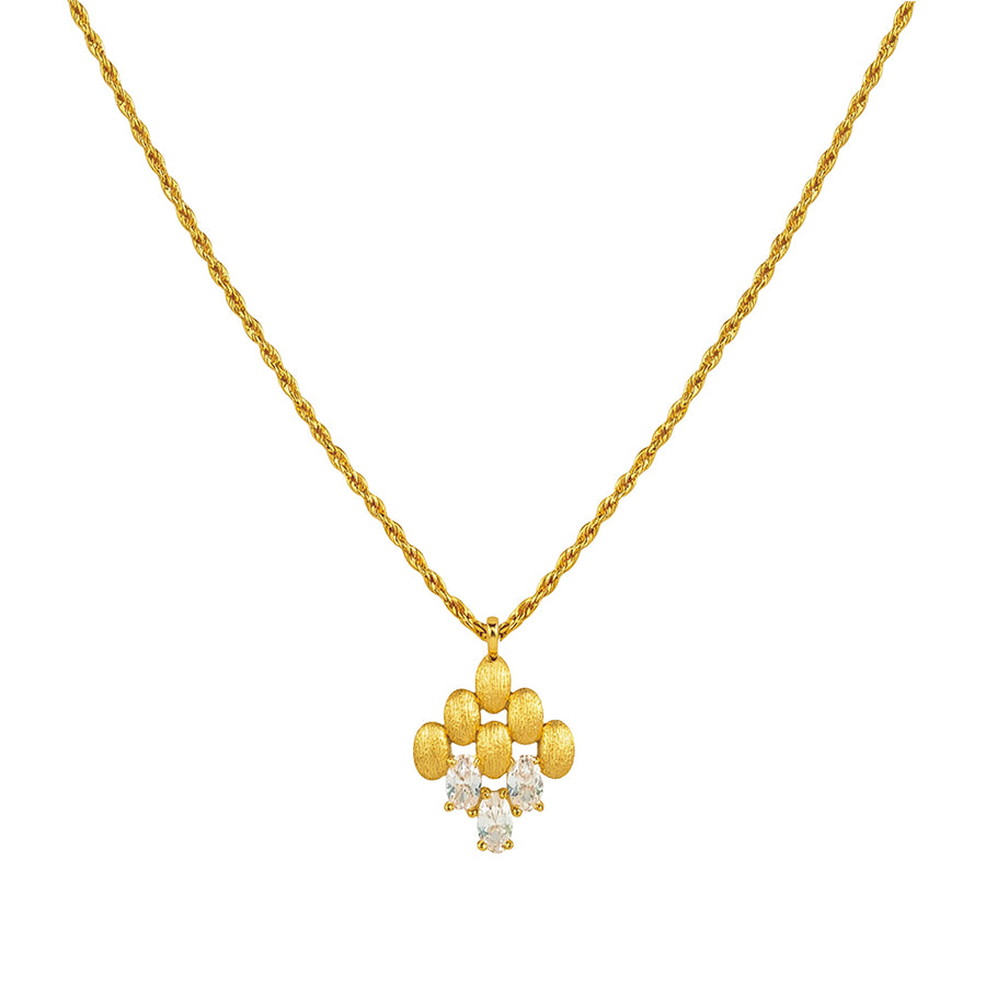 Aubrey Brushed Gold Plated Necklace