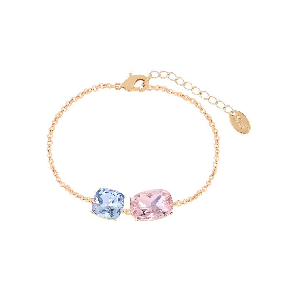 Blue Pink Crystal Bracelet