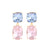 Blue Pink Crystal Earrings