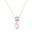 Blue Pink Crystal Necklace