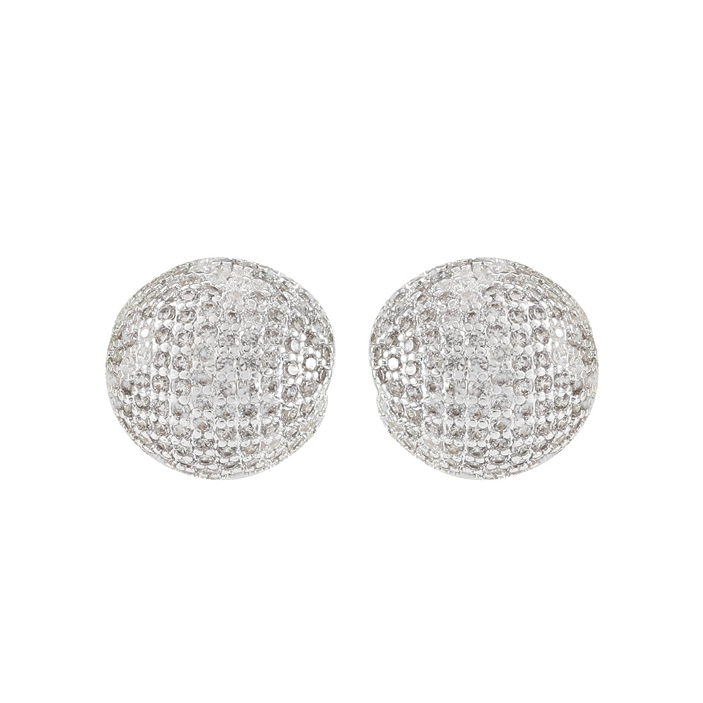 CZ Ball Shaped Earrings