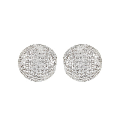 CZ Ball Shaped Earrings