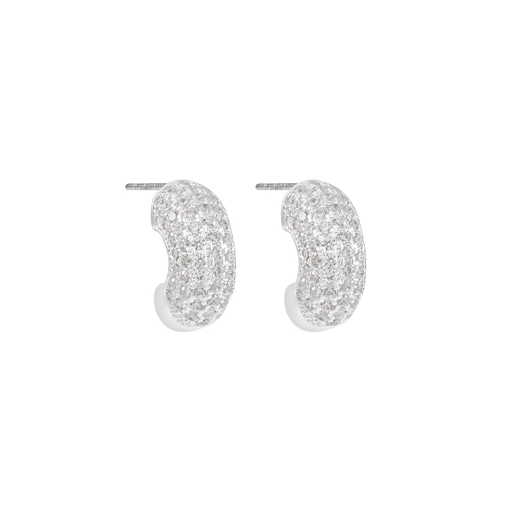 CZ Hoop Shaped Earrings