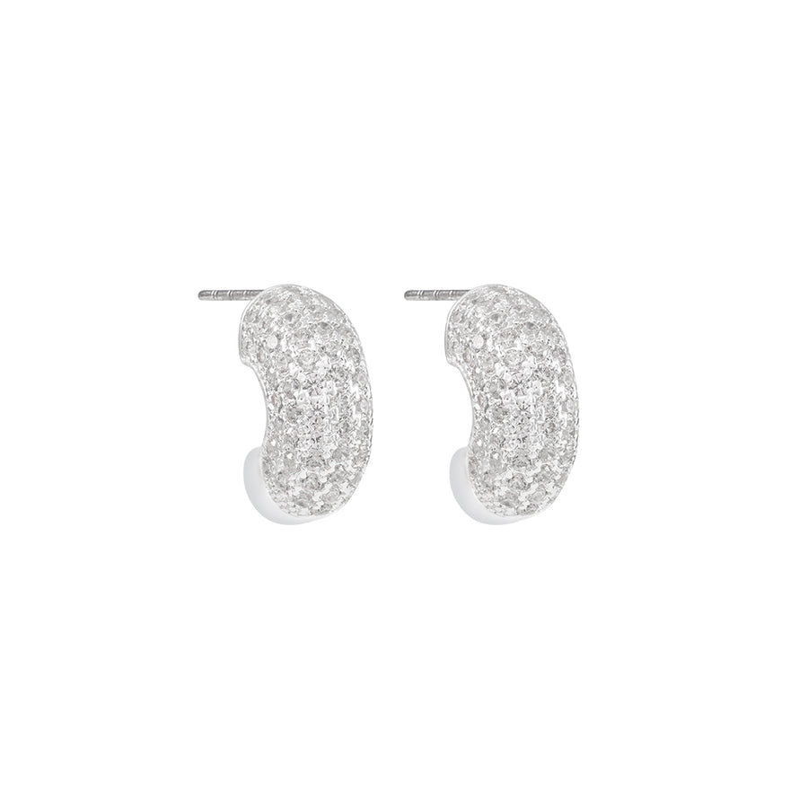 CZ Hoop Shaped Earrings