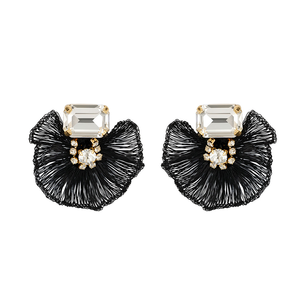Charlotte Deep Black Earrings