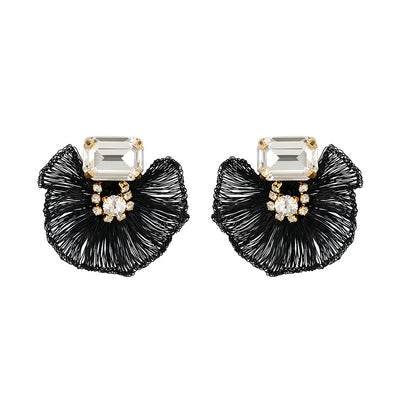 Charlotte Deep Black Earrings