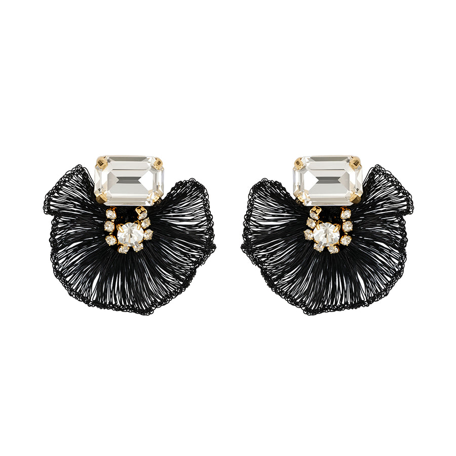 Charlotte Deep Black Earrings