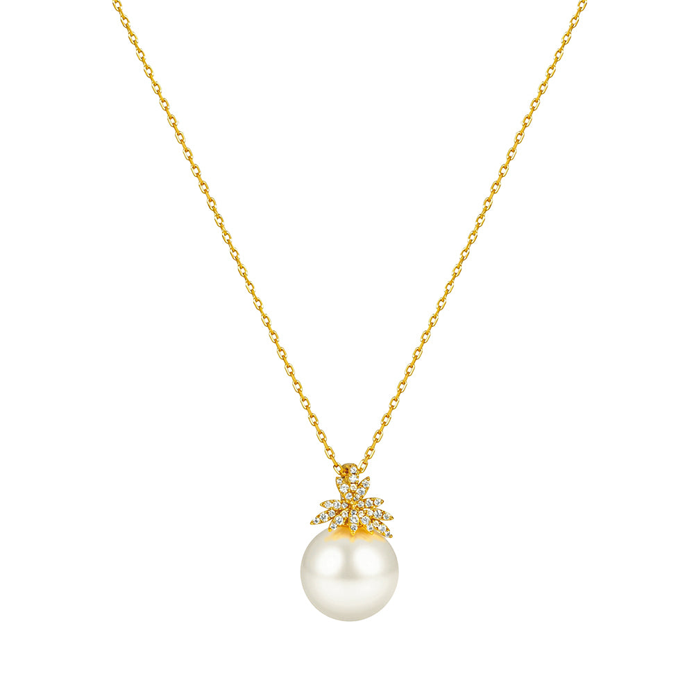 Clara Faux Pearl Gold Pendant