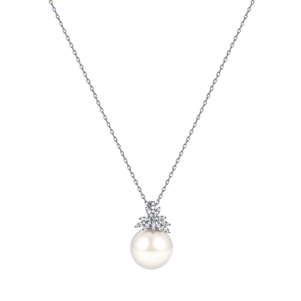 Clara Faux Pearl Silver Pendant