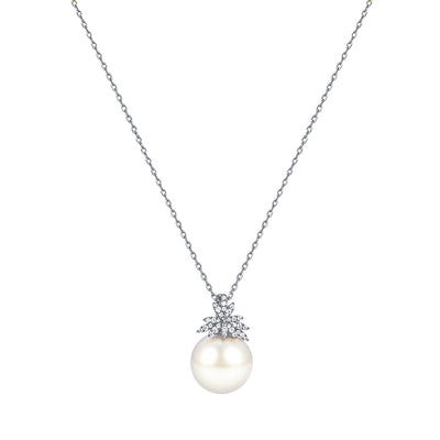 Clara Faux Pearl Silver Pendant