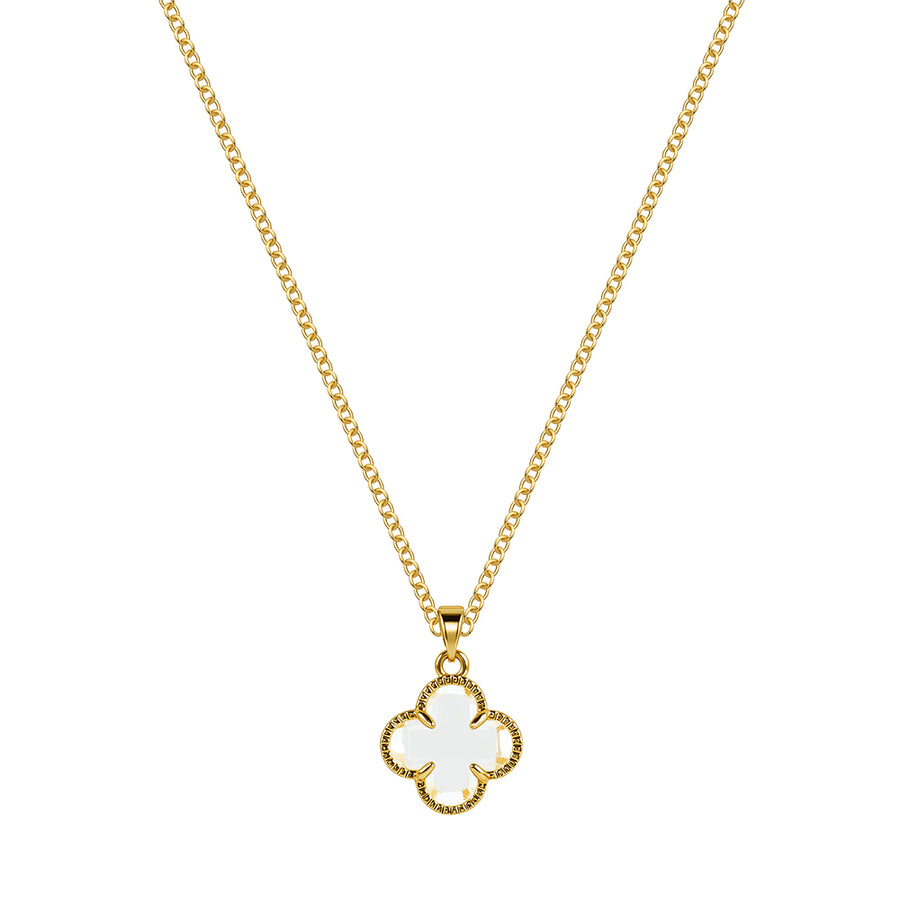 Clover Clear Crystal Pendant