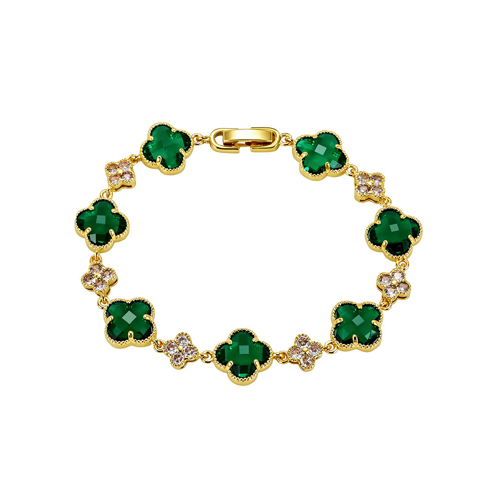 Clover Emerald Bracelet
