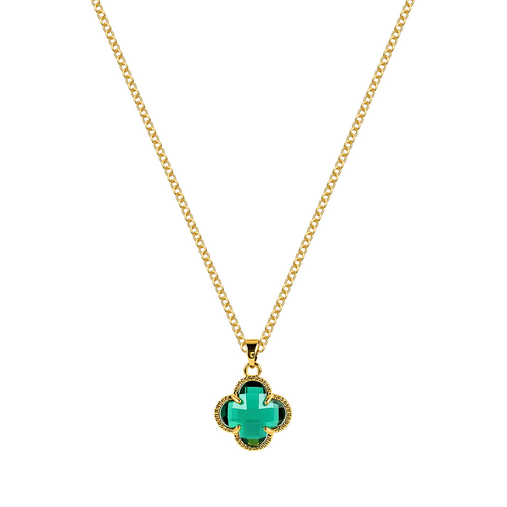 Clover Emerald Pendant