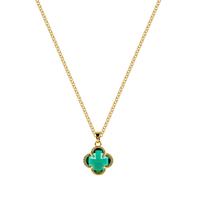 Clover Emerald Pendant