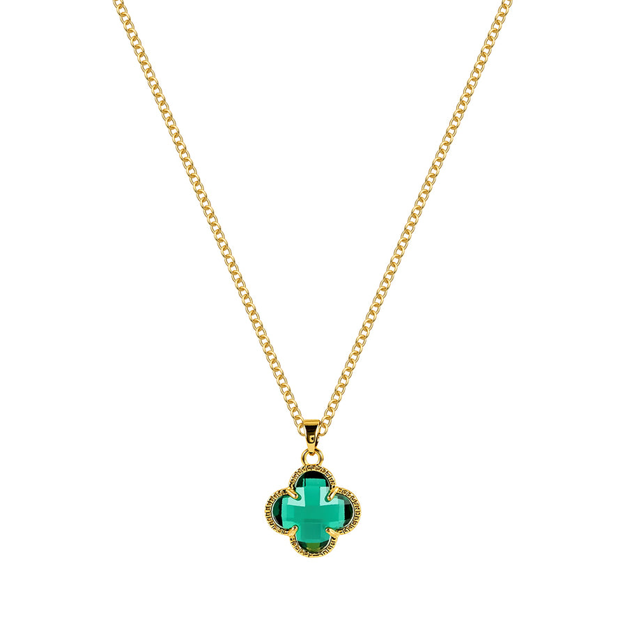 Clover Emerald Pendant