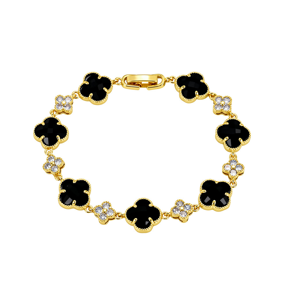 Clover Jet Bracelet