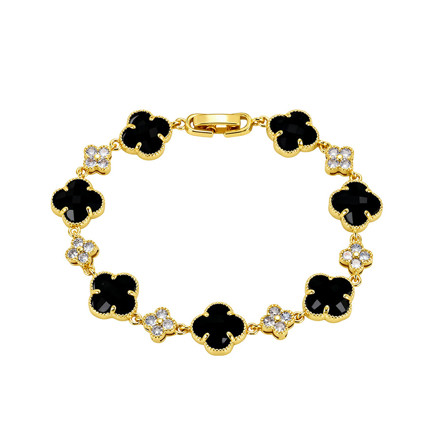 Clover Jet Bracelet
