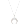 Crescent CZ Pendant