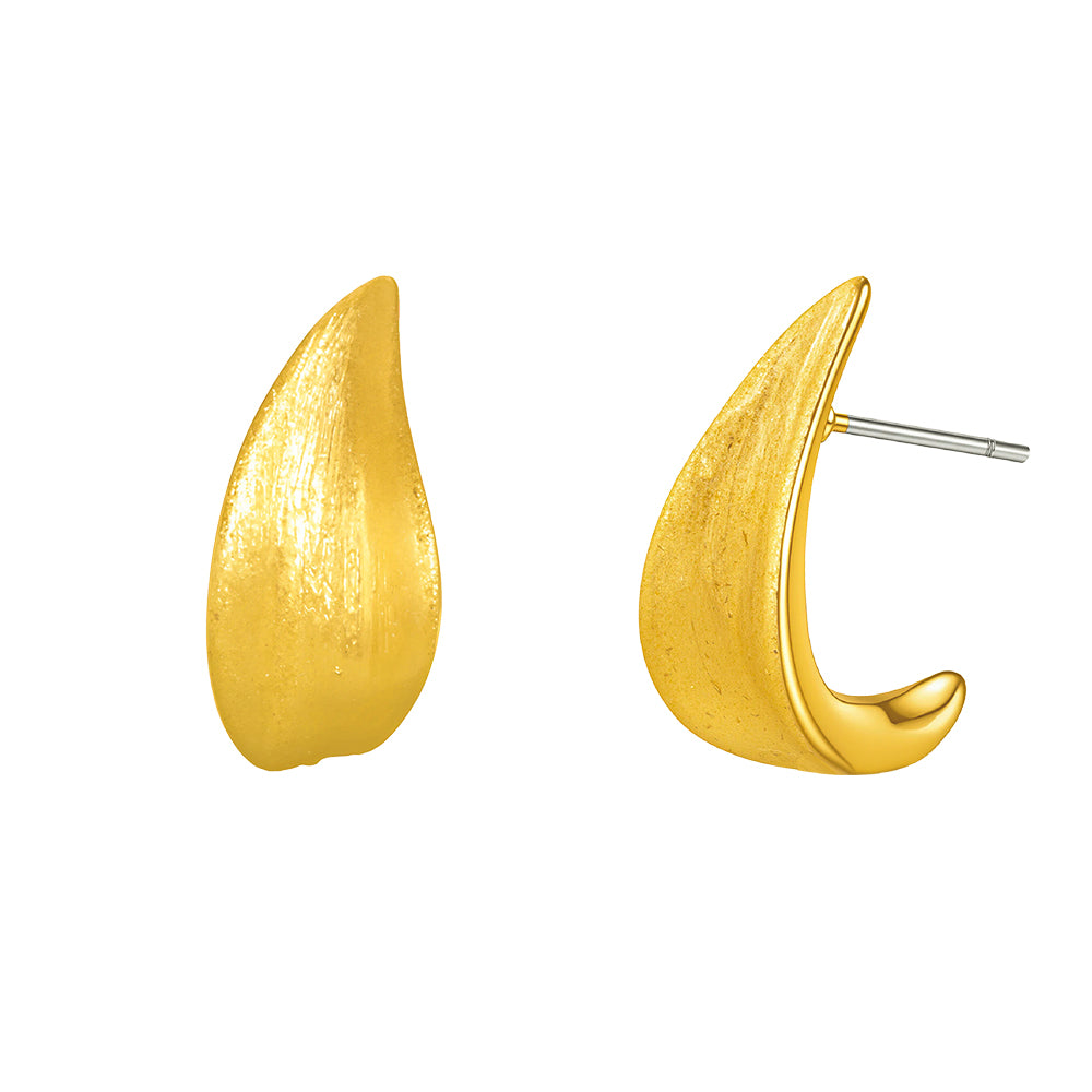 Delilah Brushed Gold Plated Earrings