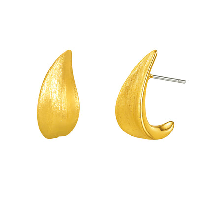 Delilah Brushed Gold Plated Earrings