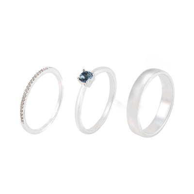 Denim Blue Stacking Ring #7