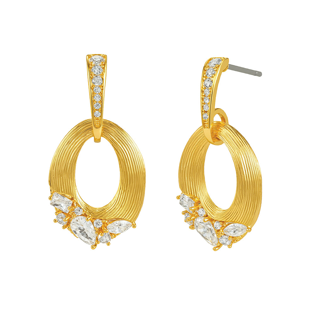 Eliana Brushed Gold Plated Earrings