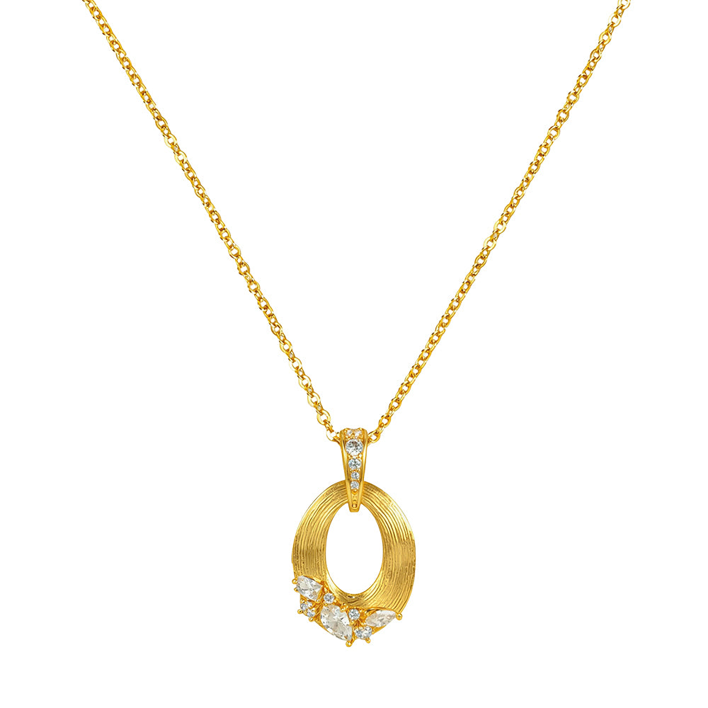 Eliana Brushed Gold Plated Necklace