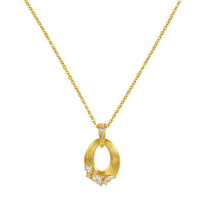 Eliana Brushed Gold Plated Necklace
