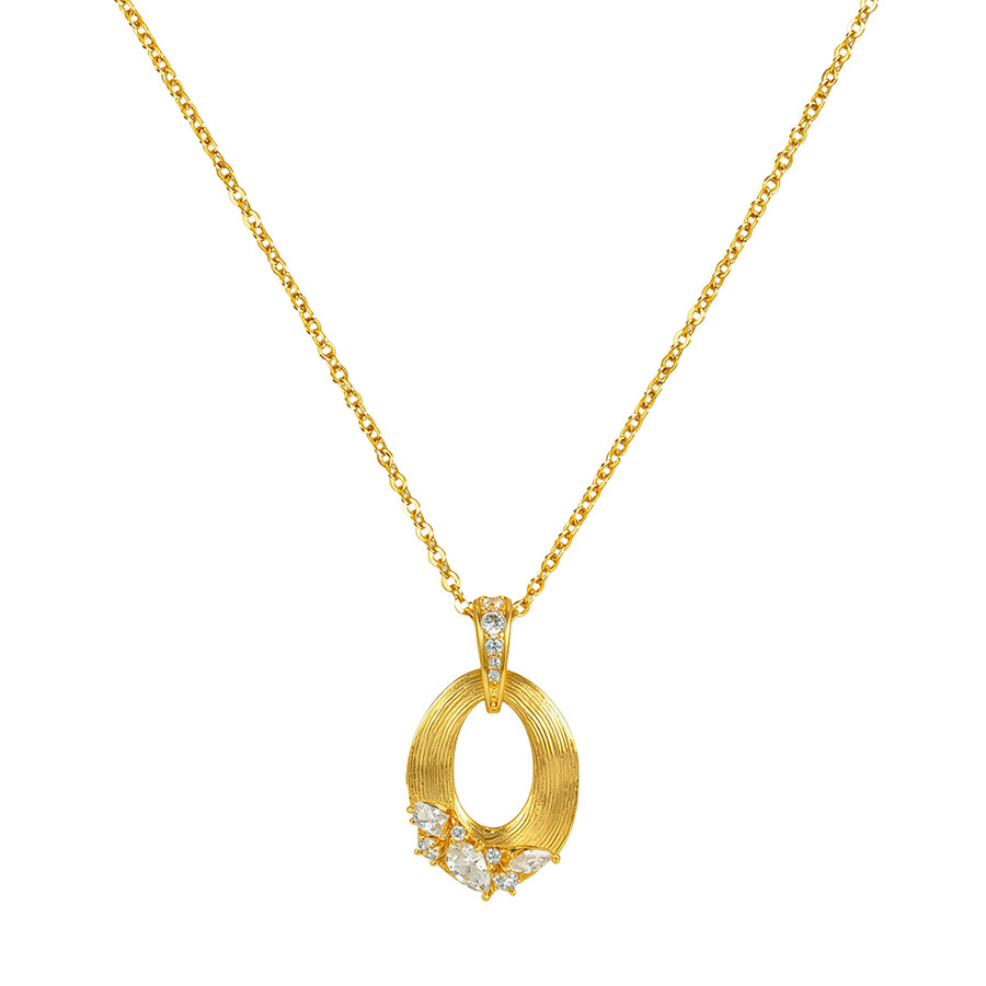 Eliana Brushed Gold Plated Necklace