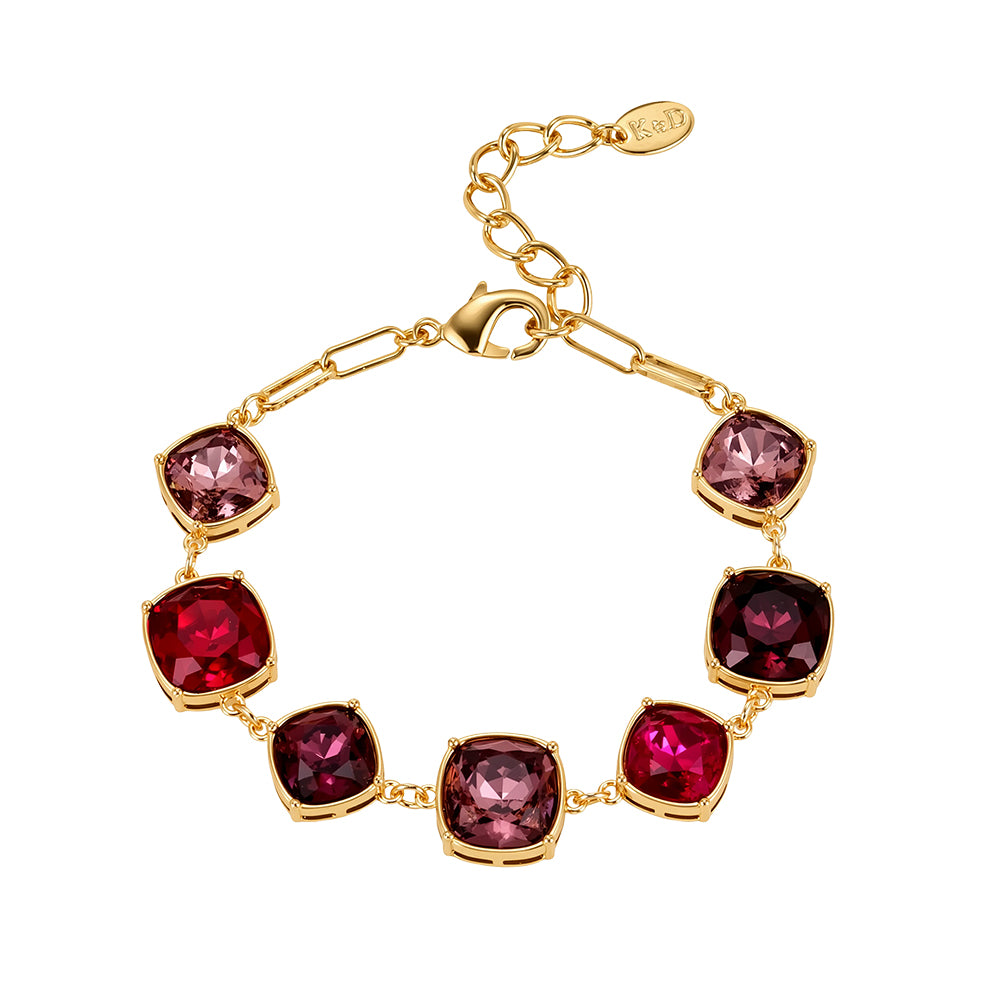 Genevieve Amethyst & Fuchsia Bracelet