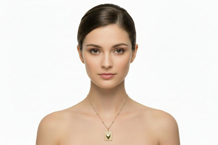 Heart Design Gold Pendant
